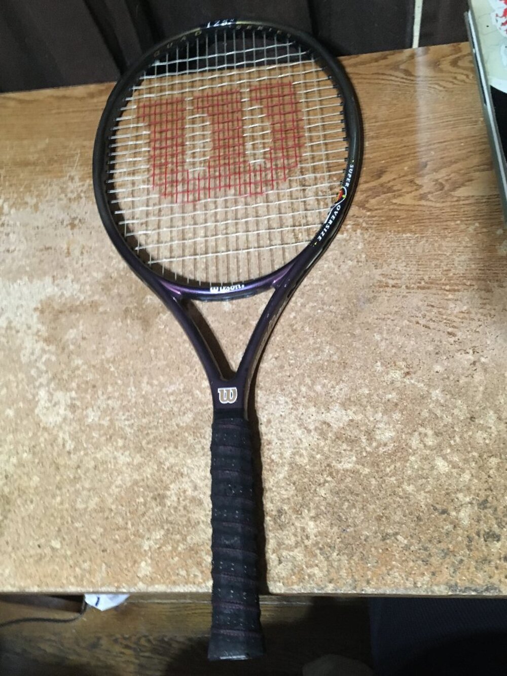 WILSON SUPER QUAD STRETCH OVERSIZE TENNIS RACQUET 125"